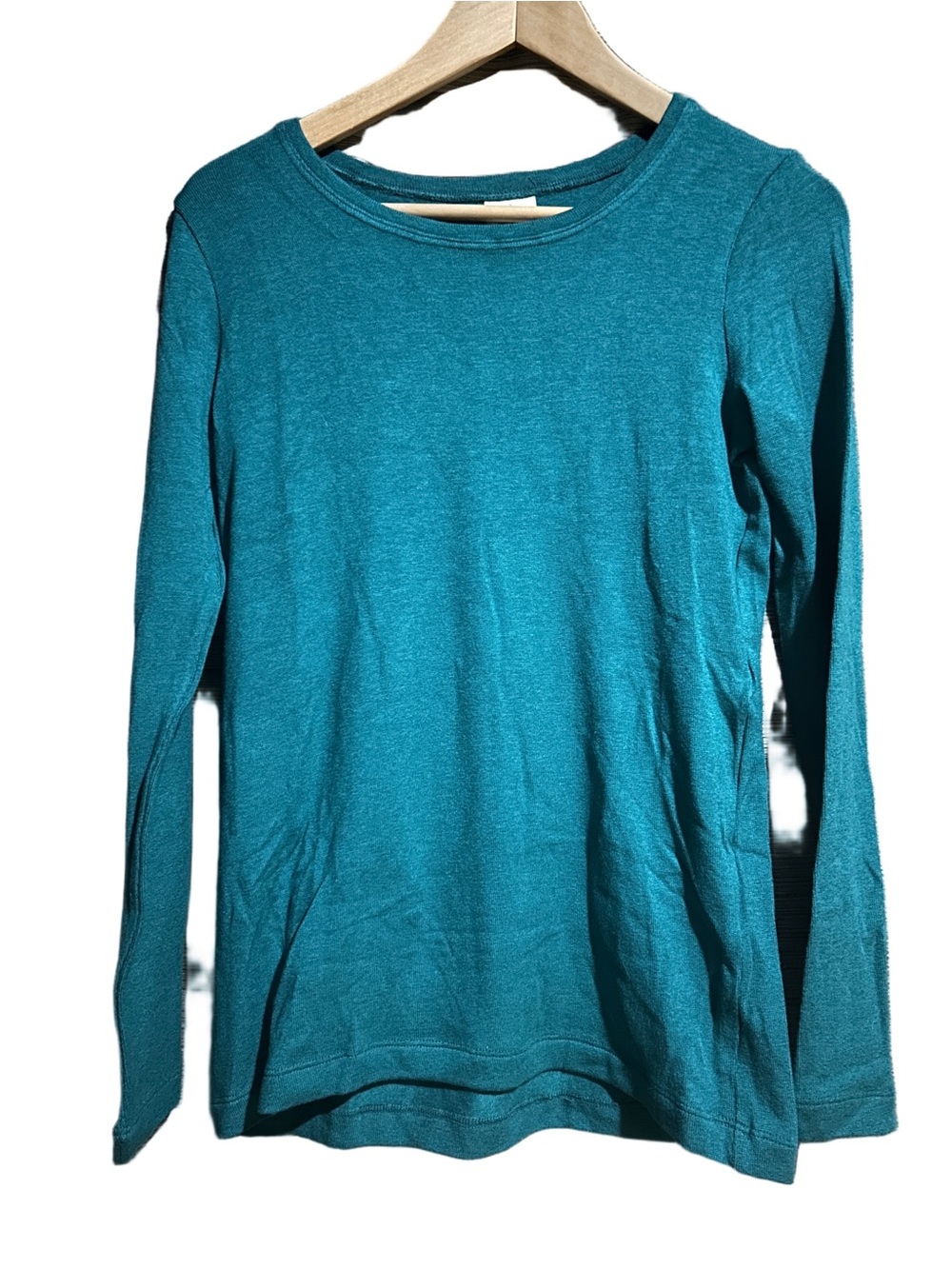 Buttercream Teal Crew Neck long sleeve T-shirt Size S